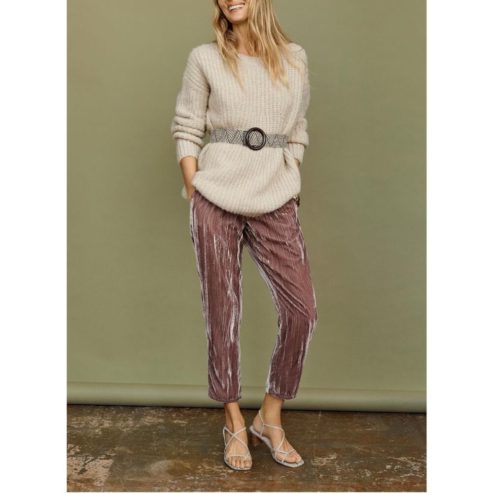 NWT Anthropologie Josephine Velvet Tapered Trousers